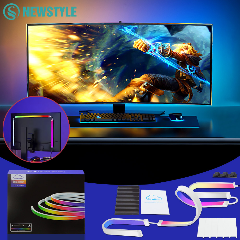 Philips Bulb Hue - スマート LED ゲームストリップライトコンピュータモニターバックライト同期ストリップライト RGB ライトバースクリーン USB