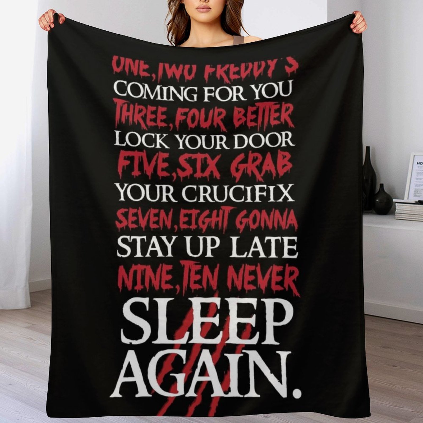 Home Decor Png - 1、2 フレディがあなたのために来ます... エッセンシャル Tシャツ.png スローブランケット モダンなデザインのソフトブランケット