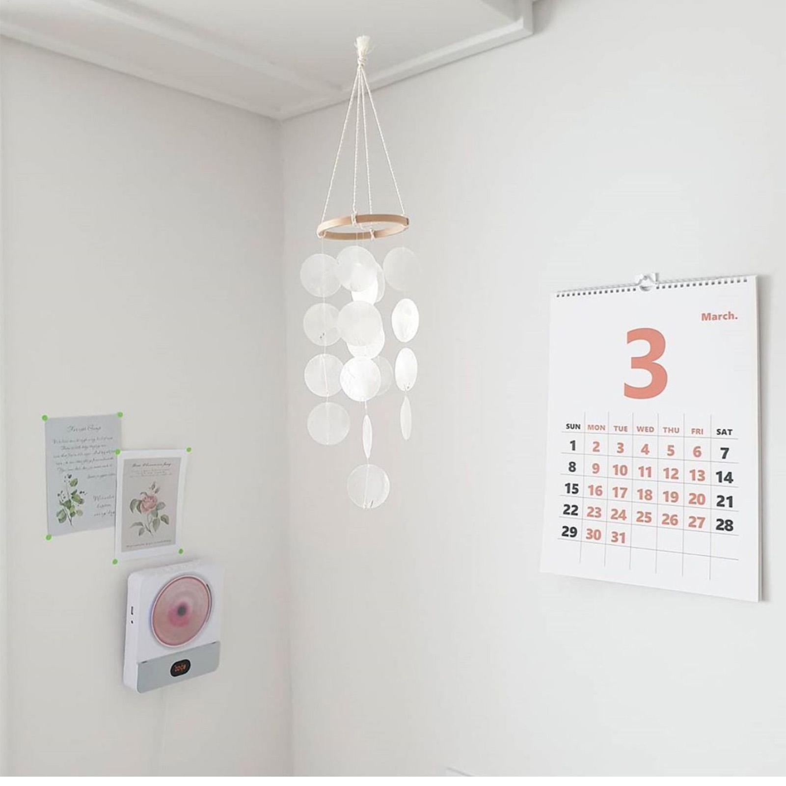 Boho Wind Chimes - シェル風鈴 パティオ コースト風鈴 吊り下げ式オーナメント ボヘミアン 鎮静効果のある音