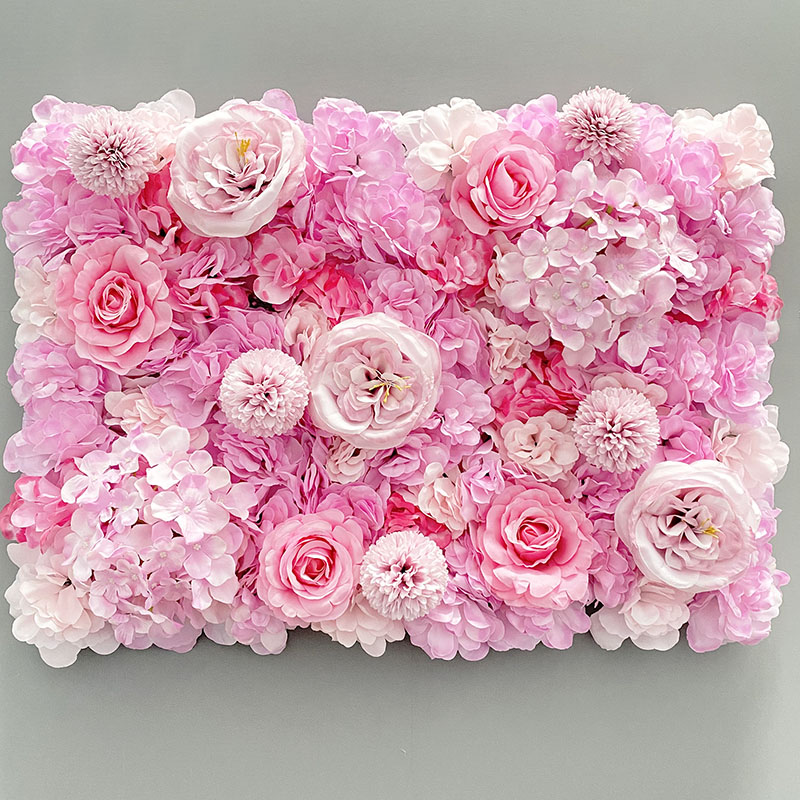 Home Decor Com - 1 個造花壁結婚式の背景の装飾芝生柱道路のリードの花アーチシルクローズアジサイ白花