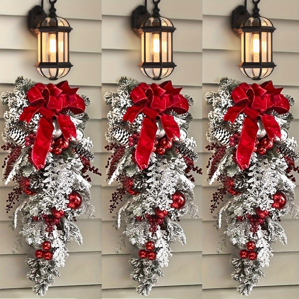 Home Decor Trends 2025 - 最新の2025年クリスマス逆さまツリーデコレーション、ドア吊り下げ飾り、屋外ガーデンデコレーション、クリスマスデコレーション