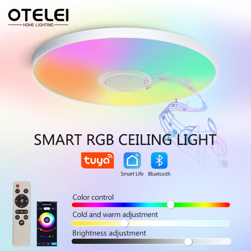 Home Decor App - TUYA スマート音楽シーリングライト LED RGB リモコンアプリ Bluetooth