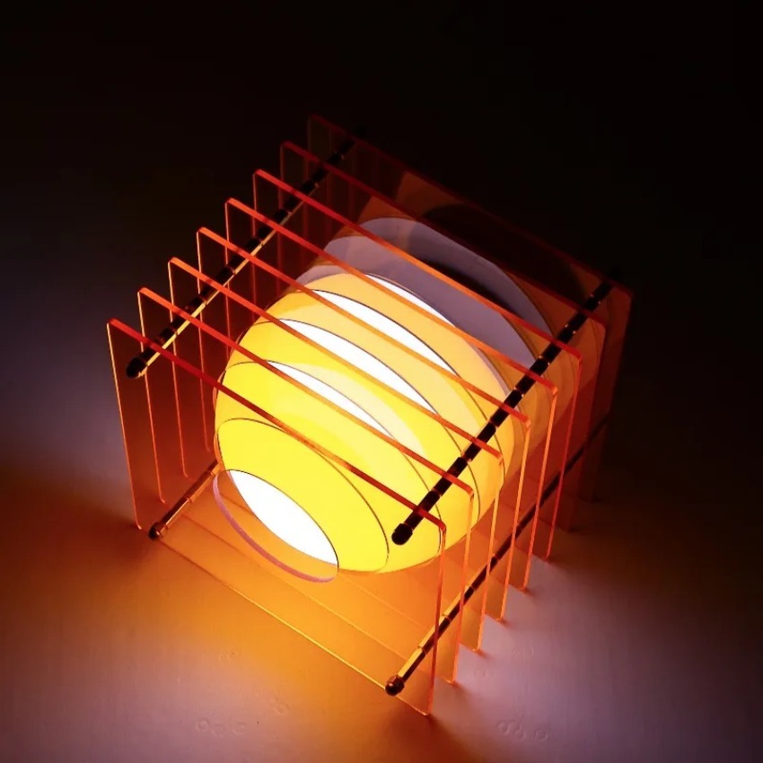 Home Decor Diy - DIY ムーンランプ アクリル千層ランプ デスクトップ装飾 吊り下げ式雰囲気ライト ルームデコレーション