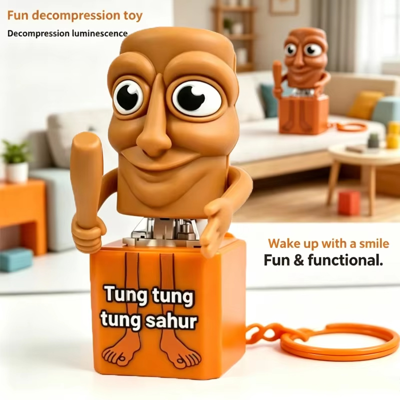 Home Decor Manufacturers - 新しいタンタンタンサハルキーホルダー木製スティックマンボタンキーホルダー発光ペンダントアニメ周辺おもちゃ家の装飾最高のギフト