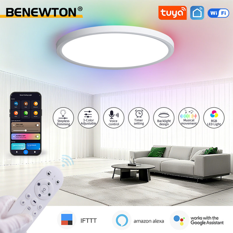 Home Decor App - BENEWTON Tuya スマート WiFi シーリングライト RGB