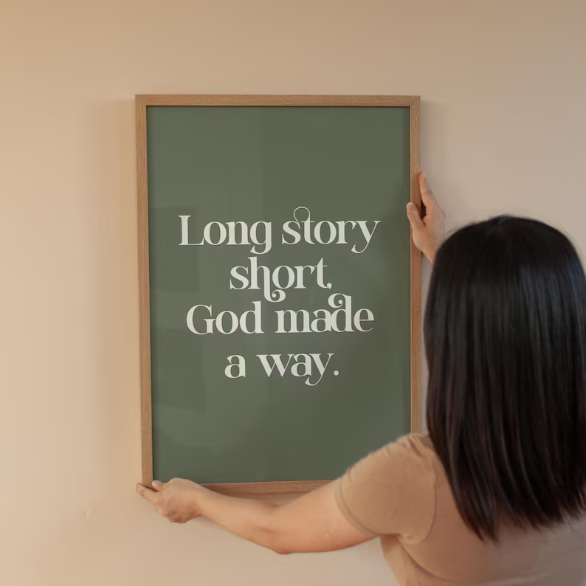 ロングストーリーショート:神は道を作った キリスト教信仰 ウ - Home Decor On Wall のレビューと価格
