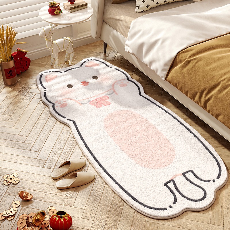 かわいい猫カーペット寝室のベッドサイドフロアマットランナーラ - Home Decor Online Free のレビューと価格