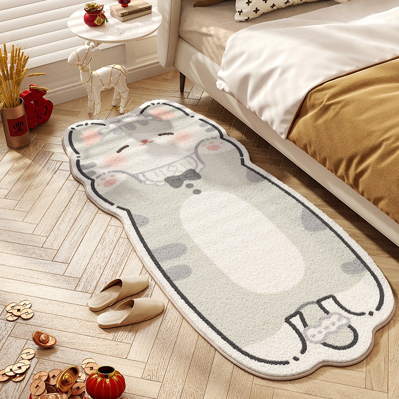 かわいい猫カーペット寝室のベッドサイドフロアマットランナーラ - Home Decor Online Free のレビューと価格