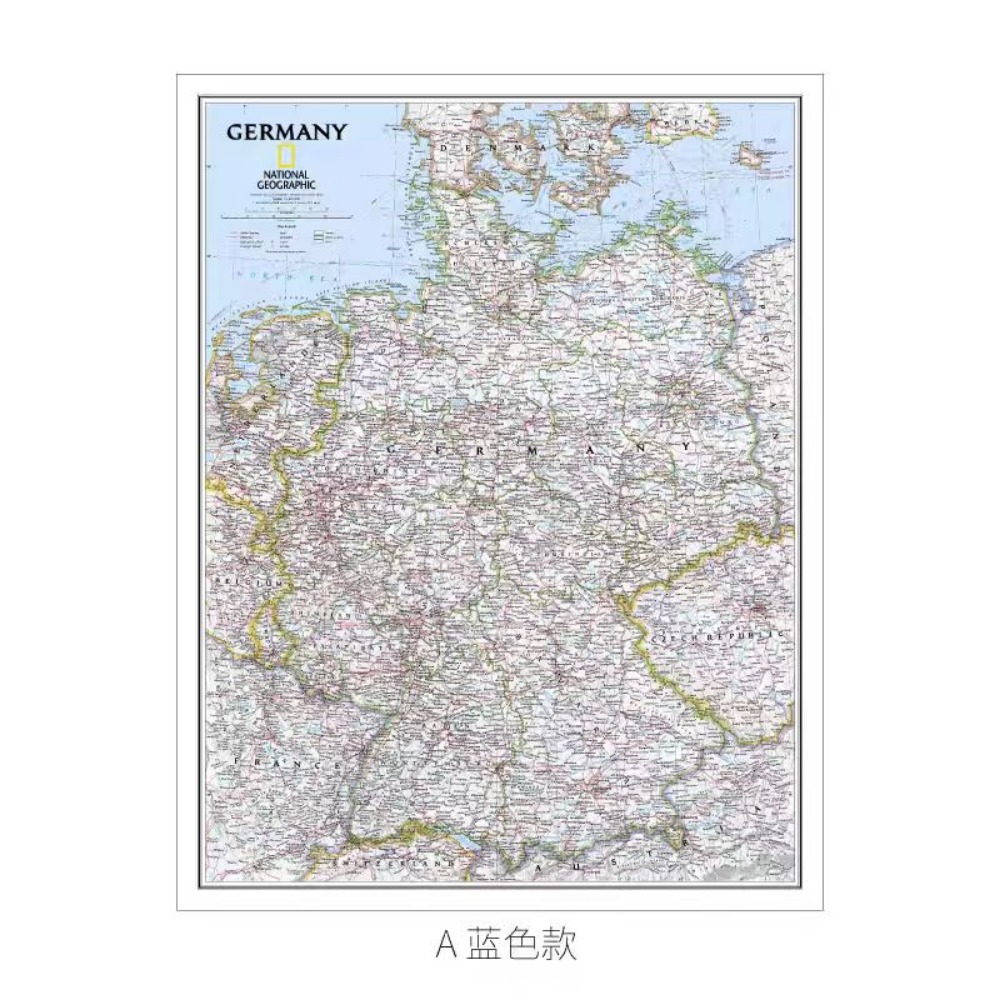 大型ドイツ地図ウォールアートポスター家の装飾プリント高品質コ - Germany Home Decor のレビューと価格