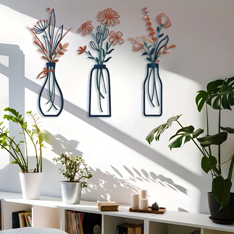 3つの大きな花柄の壁掛け彫刻 - モダンなファームハウス装飾 - Home Decor Event のレビューと価格