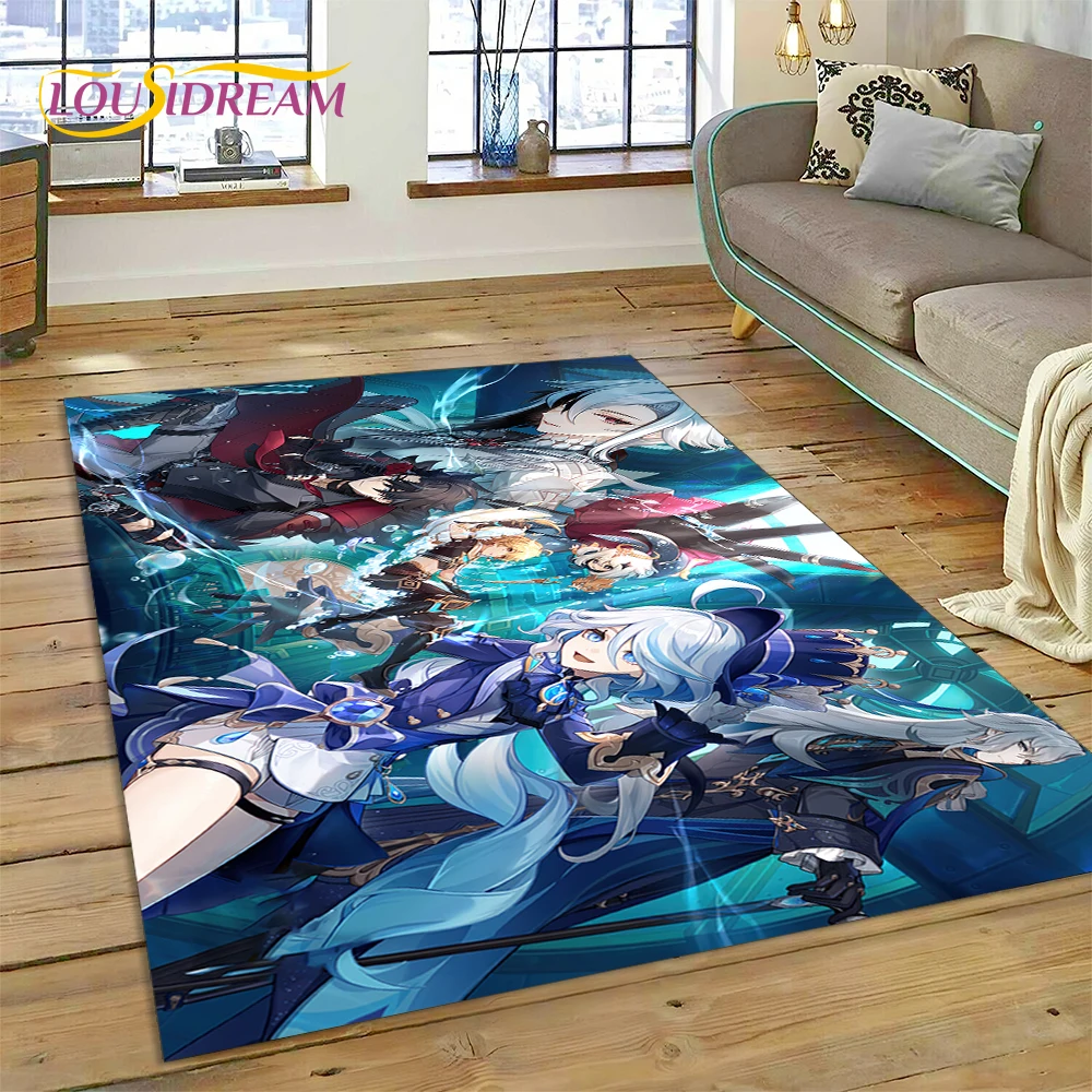 3D 最新原神インパクト漫画ゲームラグカーペット、リビングル - Home Decor Games Online Free のレビューと価格