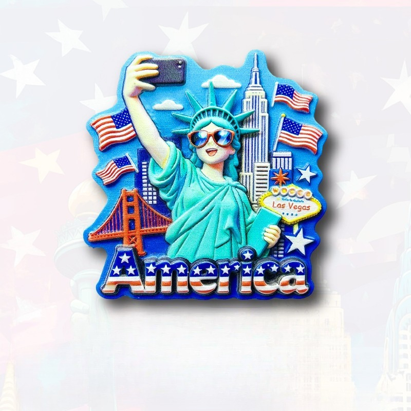 ニューヨーク冷蔵庫マグネット - ユーモラスな3D自由の女神 - Home Decor New York のレビューと価格