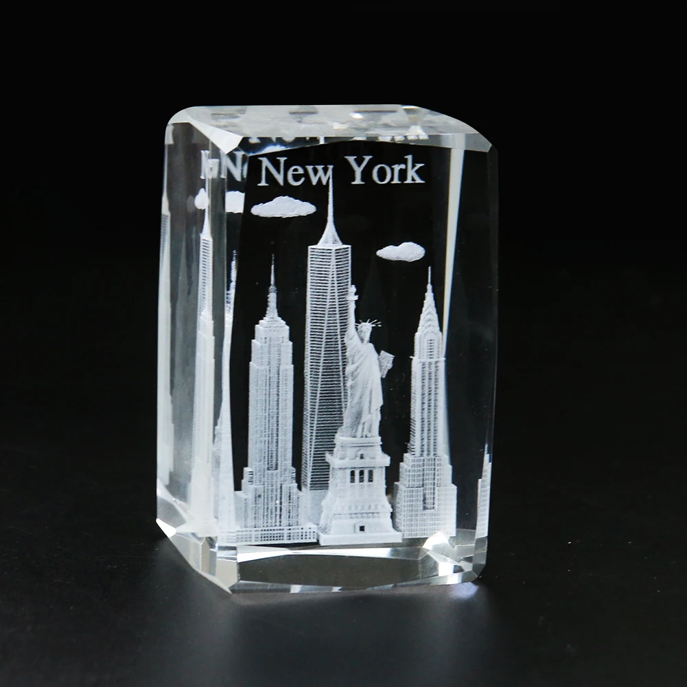 クリスタルカービングエンパイア状態ビル、3Dビルディング彫像 - Home Decor New York のレビューと価格