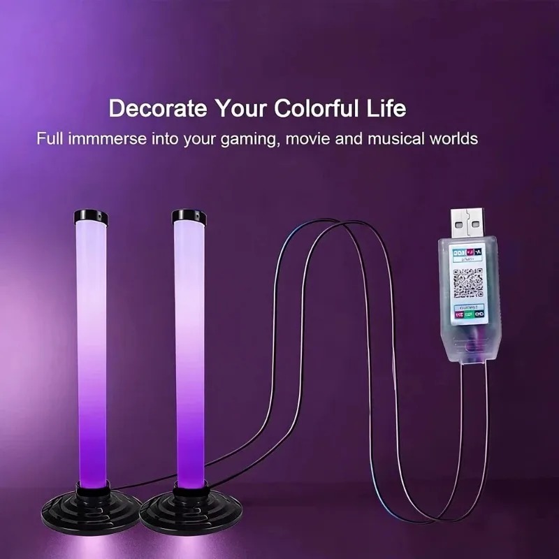RGB LEDライトバー USB給電式、スマートTVアンビエ - Home Decor App のレビューと価格
