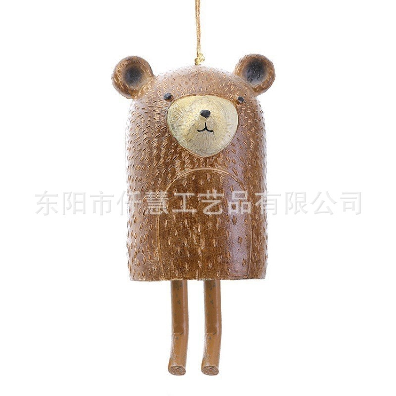 樹脂製のクマの風鈴、ボヘミアンスタイルの手作りガーデン屋外吊 - Boho Wind Chimes のレビューと価格