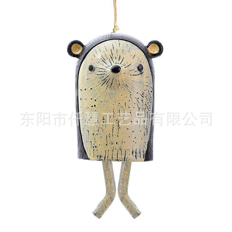 樹脂製のクマの風鈴、ボヘミアンスタイルの手作りガーデン屋外吊 - Boho Wind Chimes のレビューと価格