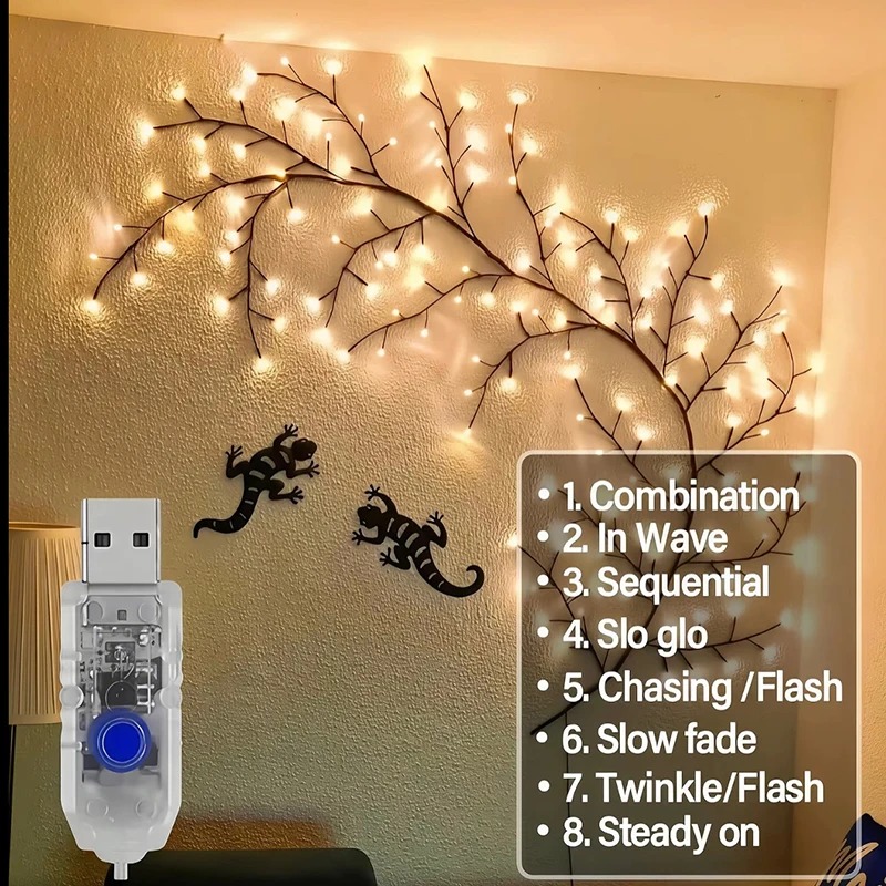 DIYメープルリーフローズペンダントUSB電源式、家庭の壁の - Home Decor Diy のレビューと価格