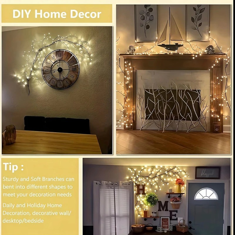 DIYメープルリーフローズペンダントUSB電源式、家庭の壁の - Home Decor Diy のレビューと価格