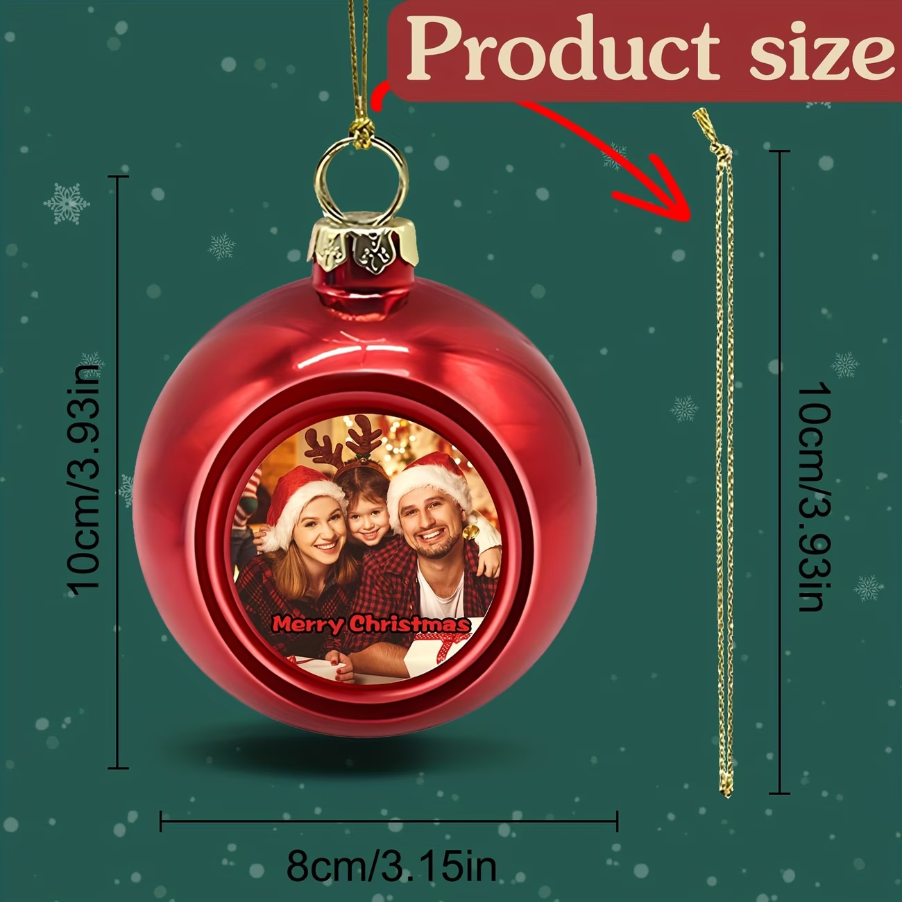 カスタム写真入りクリスマスオーナメント、DIYパーソナライズ - Home Decor Diy のレビューと価格