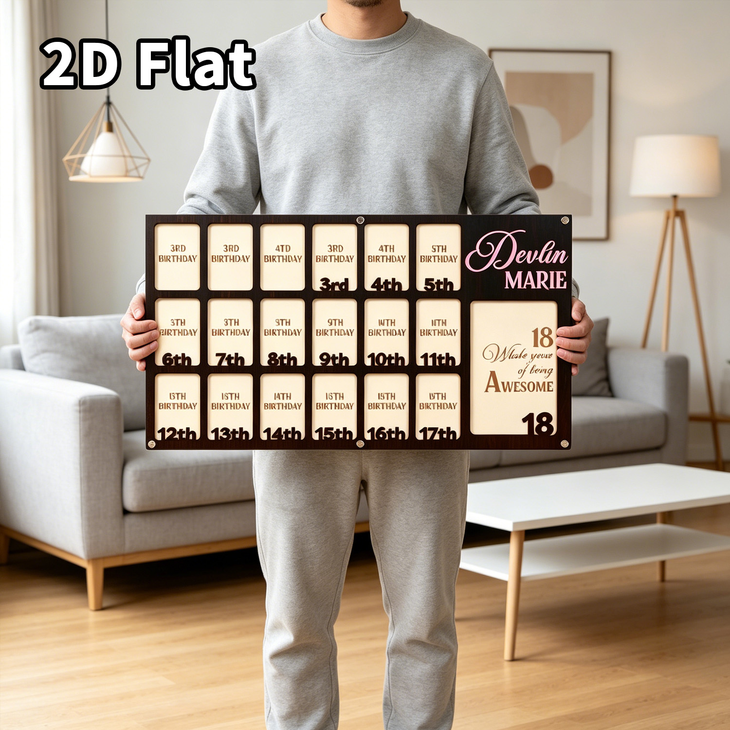 1個入りカスタムグレードフォトフレーム木製飾り板、自宅・オフ - Home Decor Diy のレビューと価格