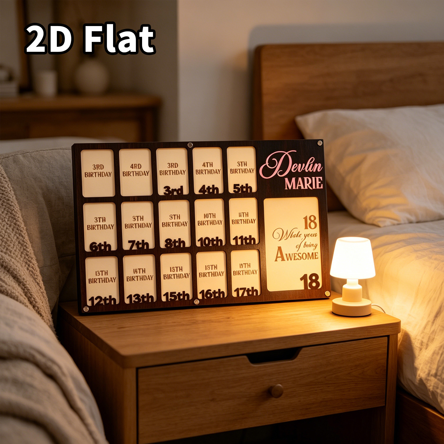 1個入りカスタムグレードフォトフレーム木製飾り板、自宅・オフ - Home Decor Diy のレビューと価格