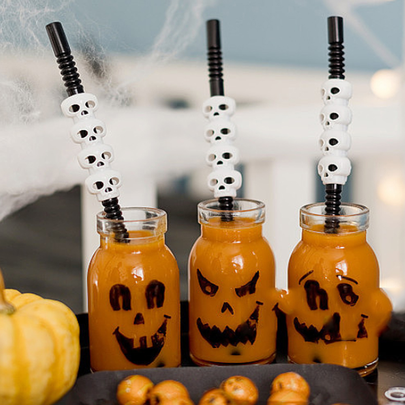 5 個のハロウィンストロー再利用可能なプラスチックカボチャス - Home Decor Trends 2025 のレビューと価格