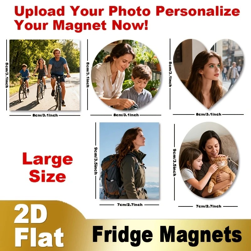 カスタム写真冷蔵庫マグネット 2D フラットパーソナライズさ - Home Decor Com のレビューと価格