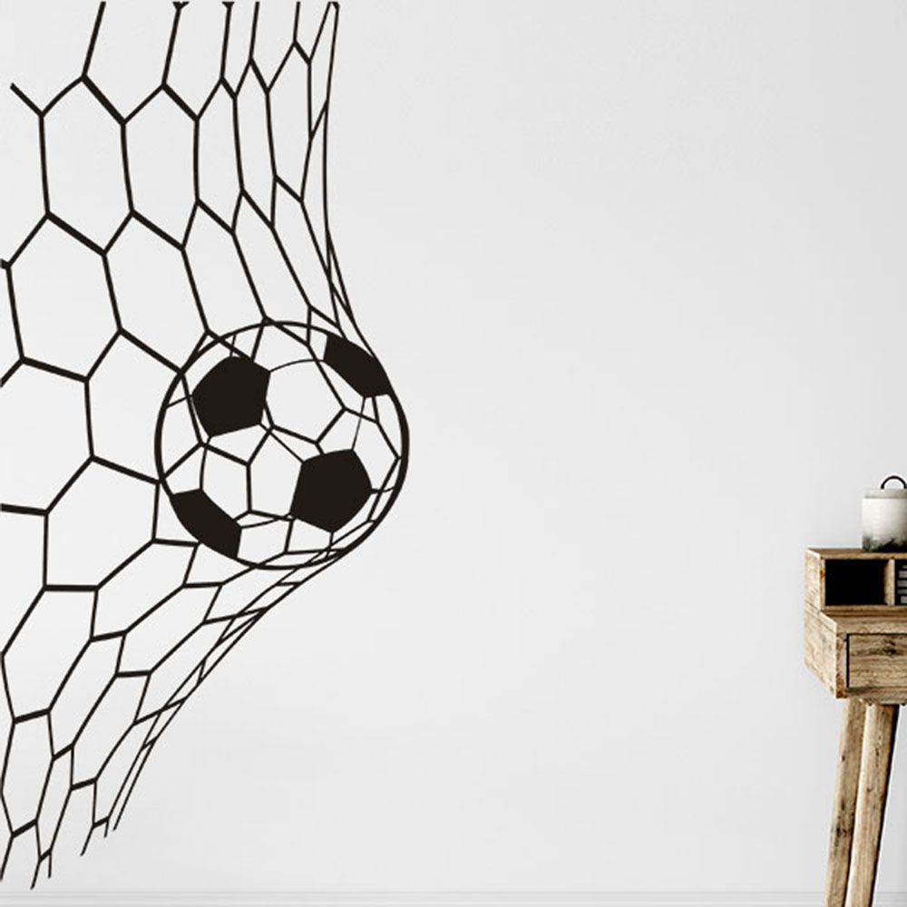 大サッカーゴールネットウォールステッカープレイルーム寝室サッ - Home Decor Online Free のレビューと価格
