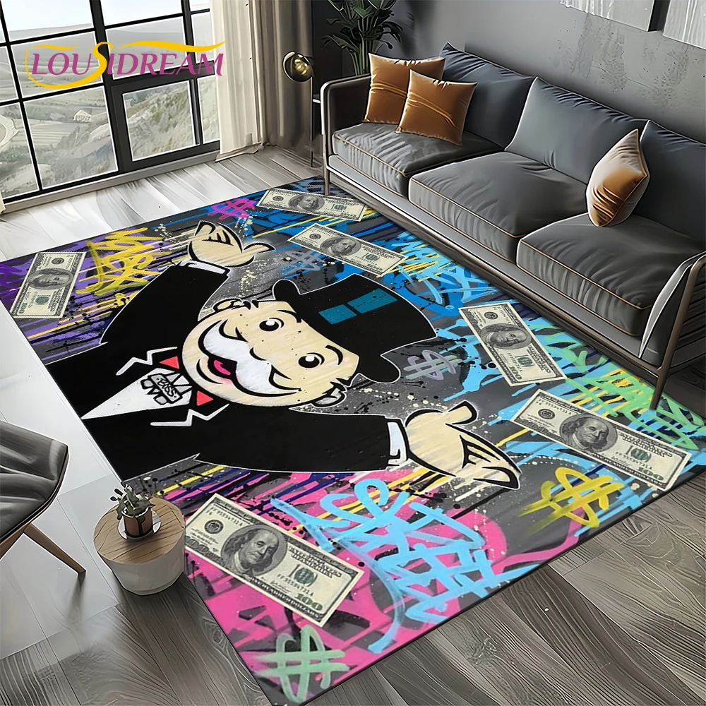 3Dリッチマンゲームモノポリーダラーカートゥーンカーペットラ - Home Decor Online Free のレビューと価格