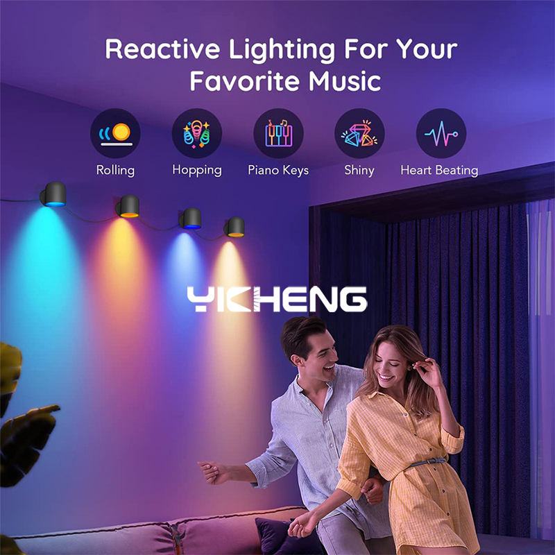 Rgbic-スマートLEDウォールランプ,音楽同期,Tuya - Home Decor App のレビューと価格