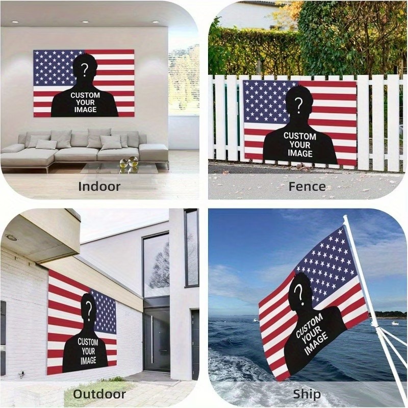 カスタムUSAピンク旗バナープリントロゴ写真パーソナライズP - Home Decor Png のレビューと価格