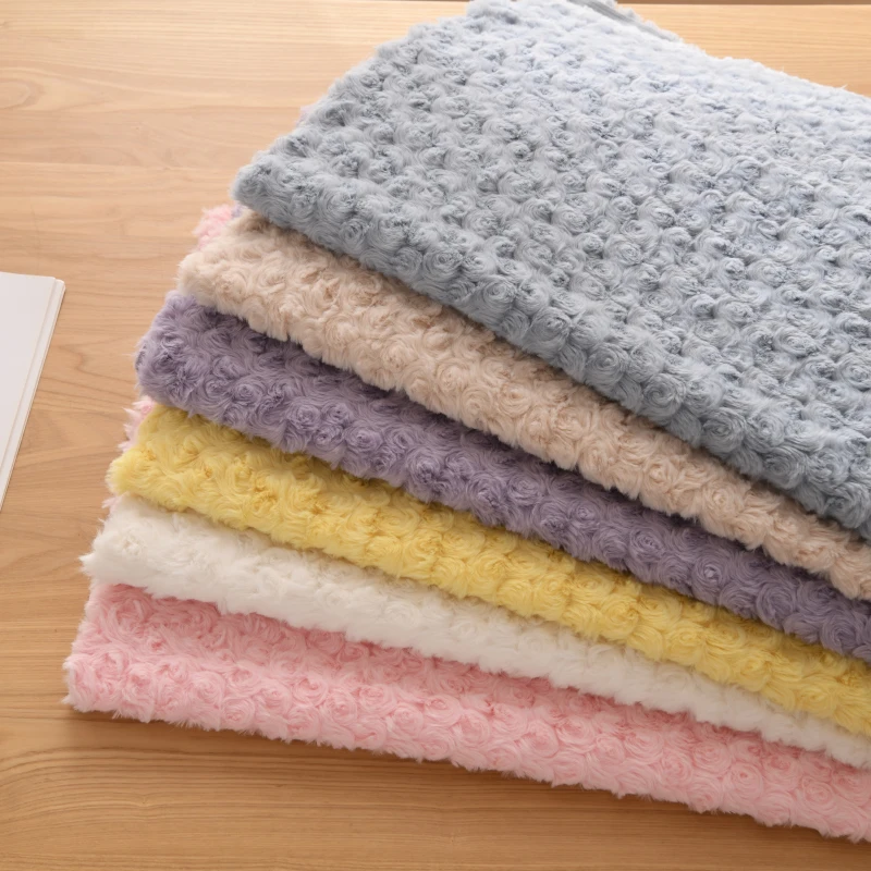 模造ウサギの毛皮生地ローズパターンベルベット起毛ぬいぐるみ生 - Home Decor Diy のレビューと価格