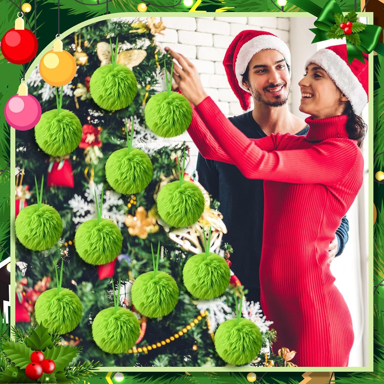 クリスマスグリーンロングプラッシュボールサンタクロース帽子ク - Home Decor Trends 2025 のレビューと価格