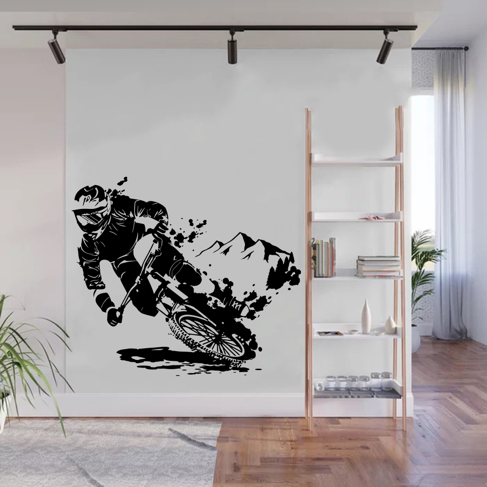 エクストリームスポーツ自転車用ウォールステッカー,モダンなビ - Home Decor On Wall のレビューと価格