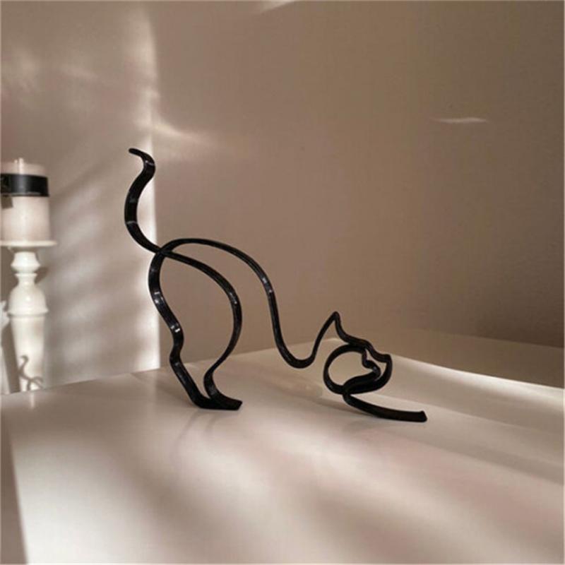犬アート彫刻金属犬抽象ミニマリストアート鉄置物オフィスデスク - Home Decor Y2K のレビューと価格