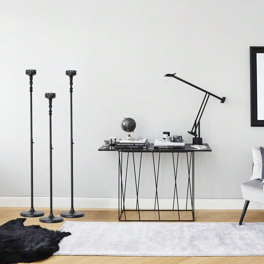 調整可能な金属製テーパーキャンドルホルダー、ヴィンテージブラ - Home Decor Event のレビューと価格