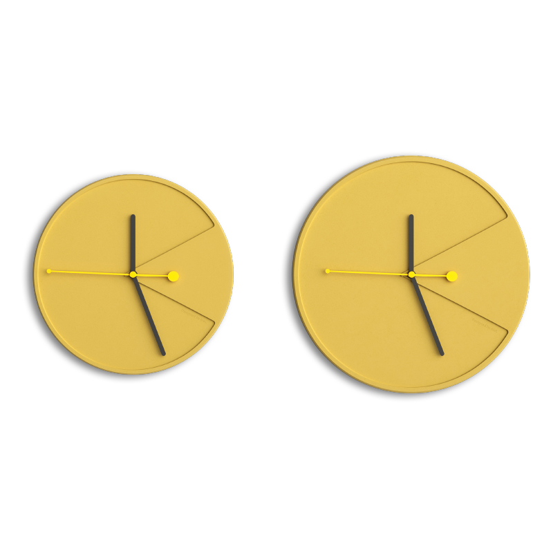 大きなセメント色の黄色の壁時計,モダンなデザイン,サイレント - Home Decor On Wall のレビューと価格