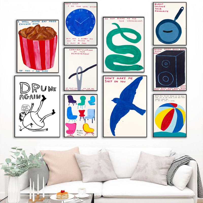 デビッド・シュリグリー ポスター ユーモラスなシュールな壁ア - Home Decor Vietnam のレビューと価格