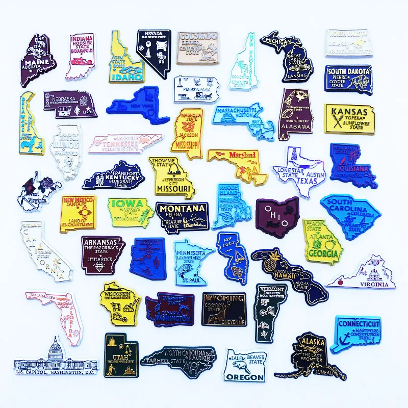 米国州冷蔵庫マグネット USA パズル MAP ニューヨーク - Home Decor New York のレビューと価格