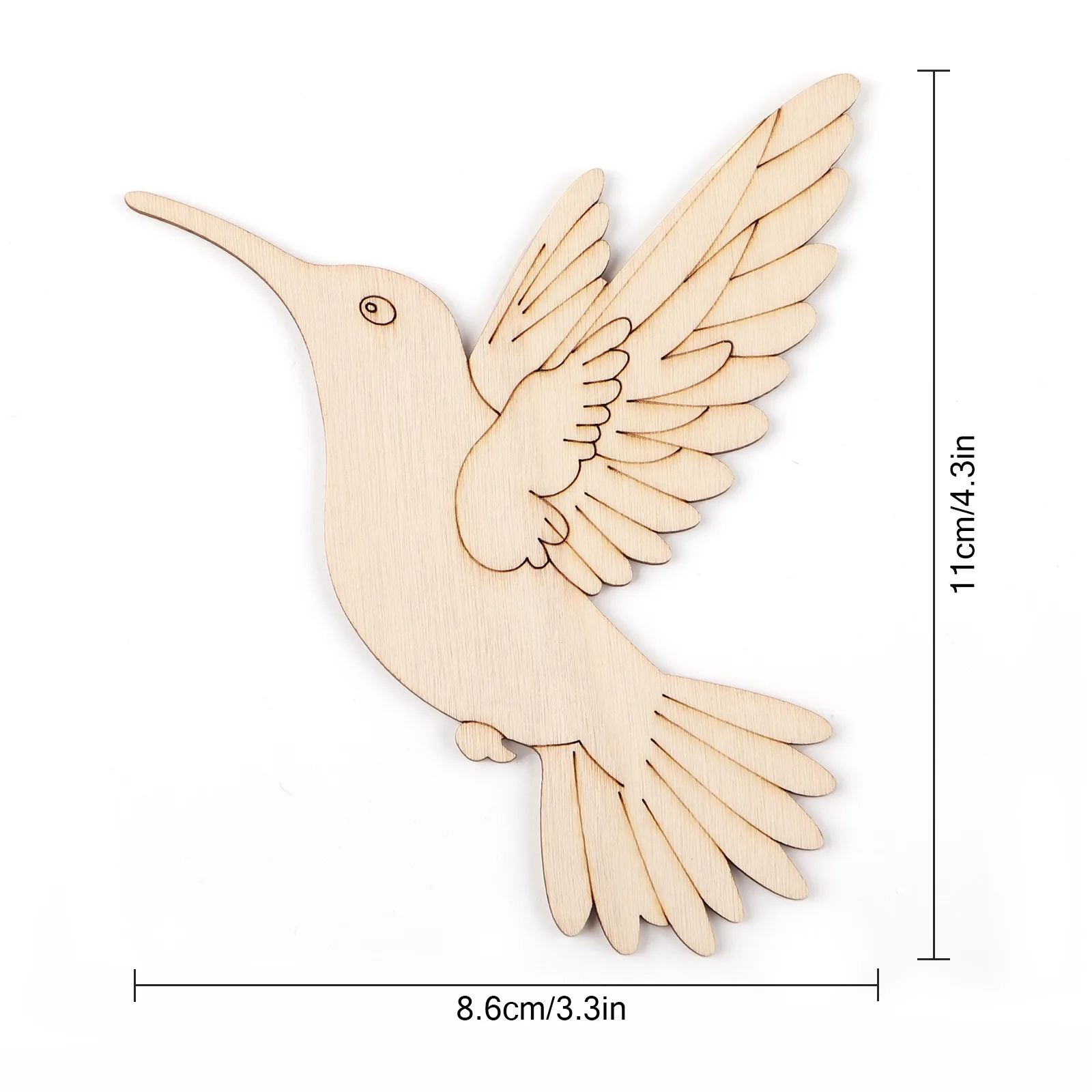 10個入り未完成木製動物鳥の切り抜き、木製吊り下げ飾り用木製 - Home Decor Diy のレビューと価格