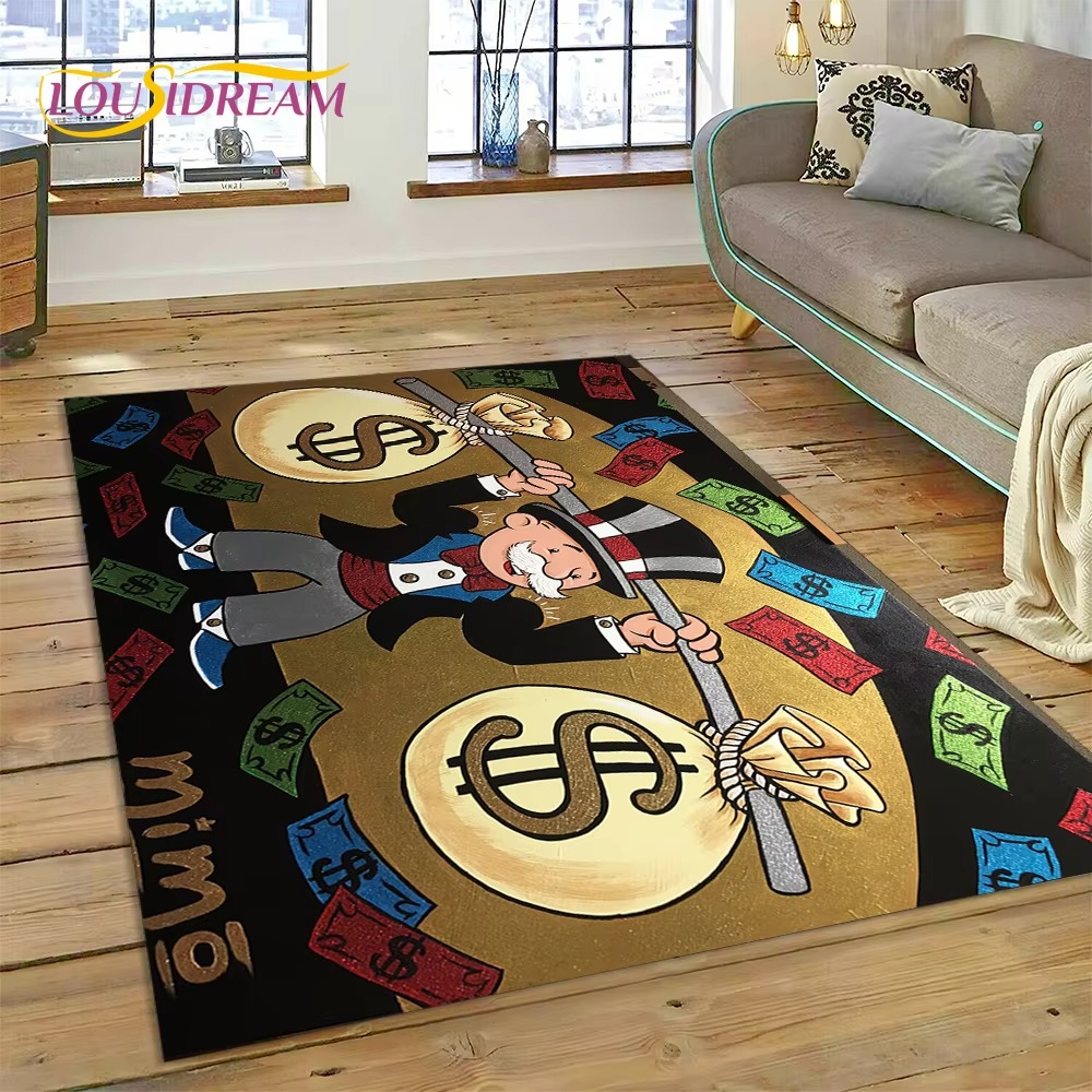 ゲームダラーモノポリーカートゥーンマネーラグカーペット、リビ - Home Decor Online Free のレビューと価格