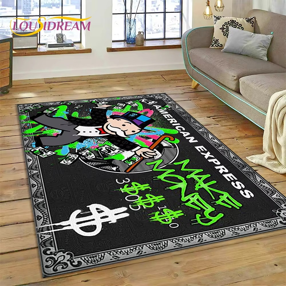 ゲームダラーモノポリーカートゥーンマネーラグカーペット、リビ - Home Decor Online Free のレビューと価格