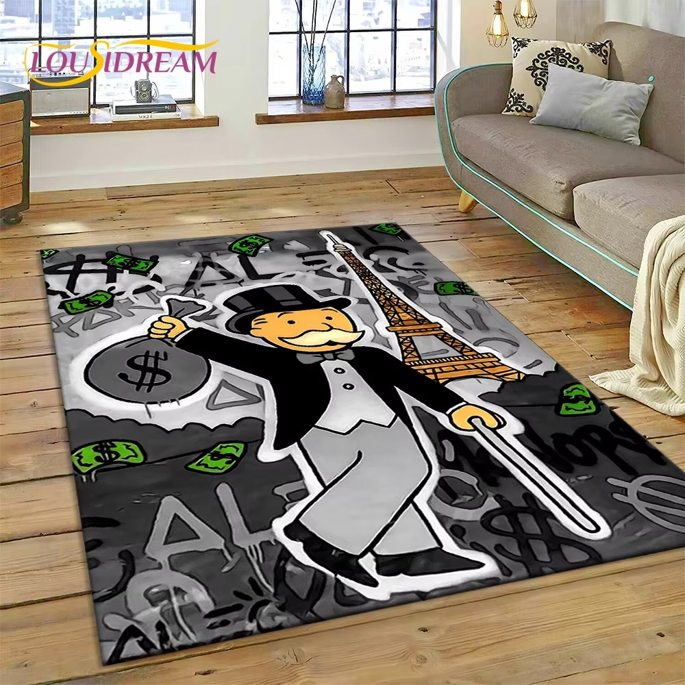 ゲームダラーモノポリーカートゥーンマネーラグカーペット、リビ - Home Decor Online Free のレビューと価格