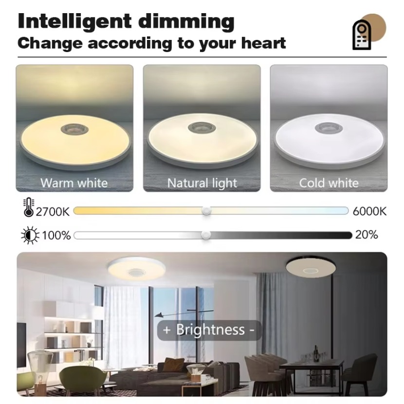 TUYA スマート音楽シーリングライト LED RGB リモ - Home Decor App のレビューと価格