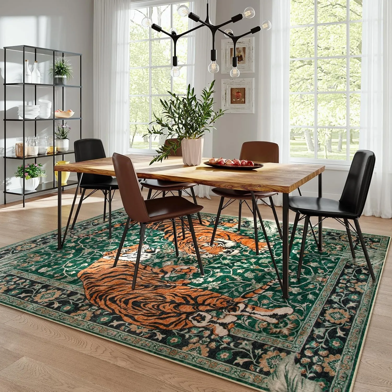 ジャングルタイガーラグ リビングルーム用カーペット ホームデ - Home Decor Online Free のレビューと価格