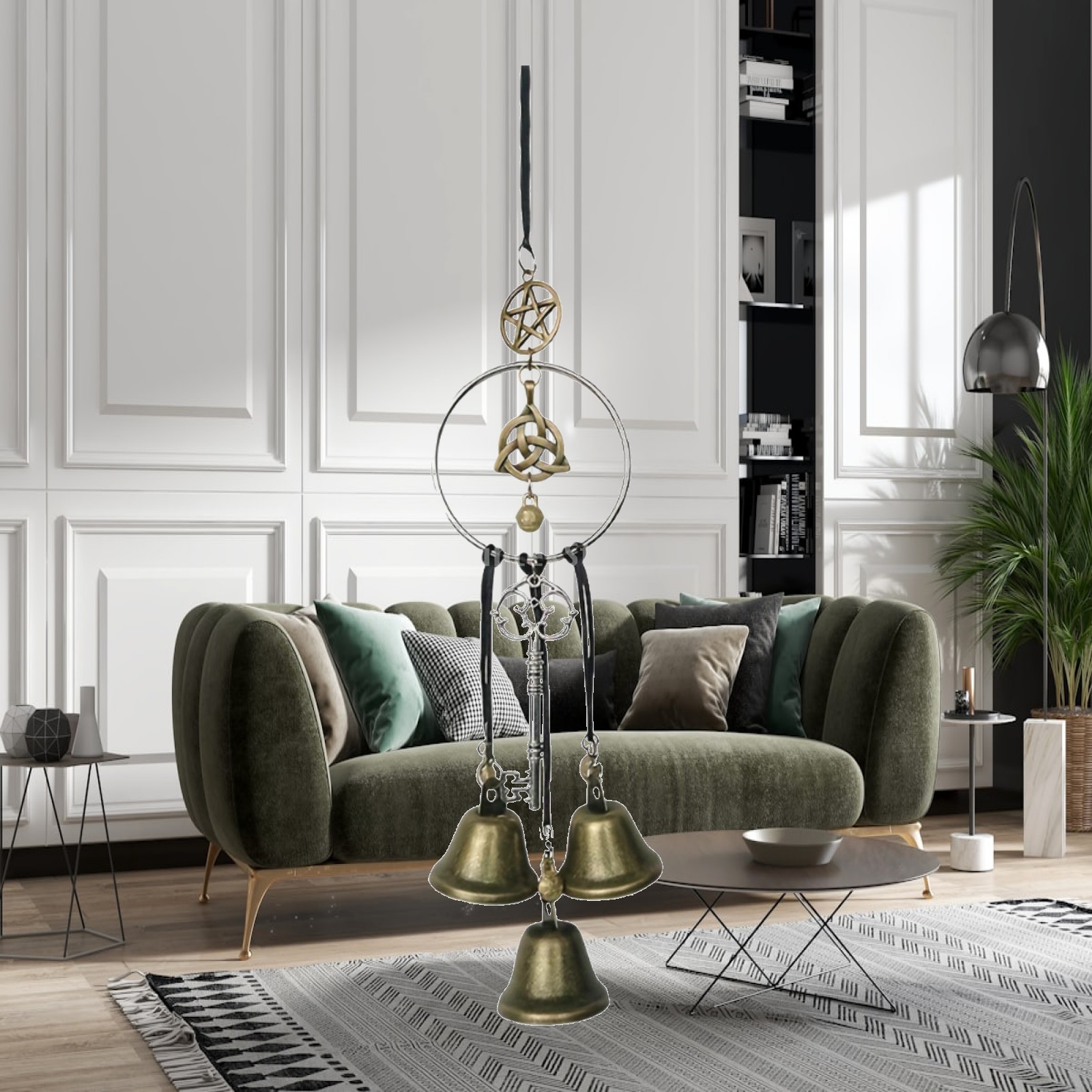 アンティークマジックキーズドアノブベル手作り風鈴ハンガーヴィ - Boho Wind Chimes のレビューと価格