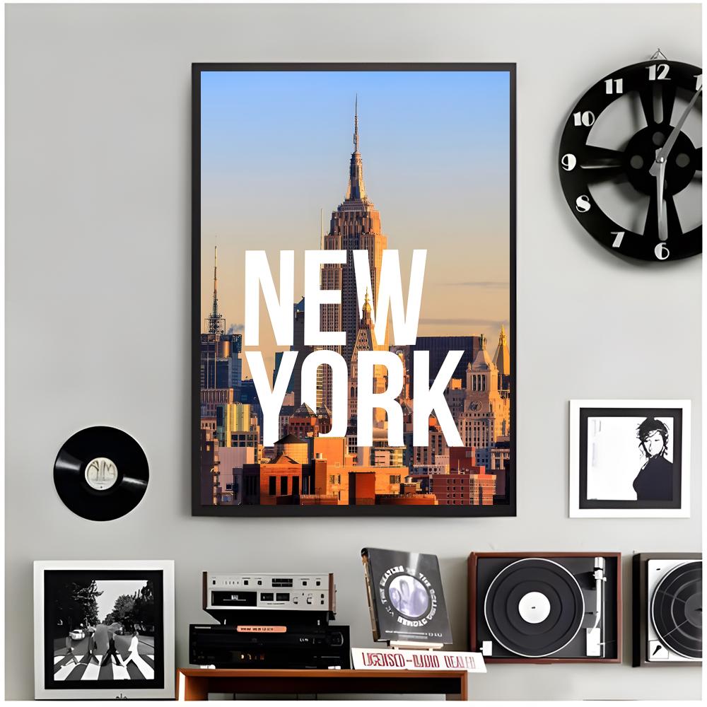 都市旅行キャンバスニューヨークポスターモダンウォールアート家 - Home Decor New York のレビューと価格