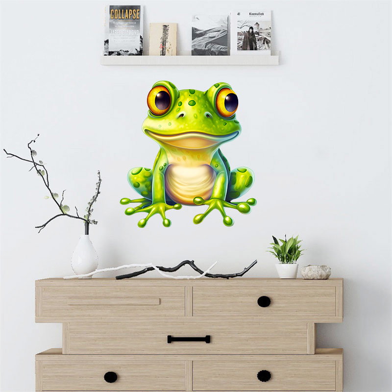 子供の部屋のためのレインボーカエルの壁のステッカー、かわいい - Home Decor Y2K のレビューと価格