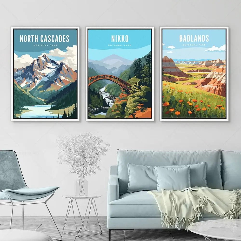 ヴィンテージトラベルシティランドスケープポスター、全国公園の - Home Decor Vietnam のレビューと価格