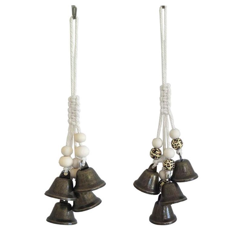 ボヘミアン風チャイム、天然木製フープとヴィンテージメタルベル - Boho Wind Chimes のレビューと価格